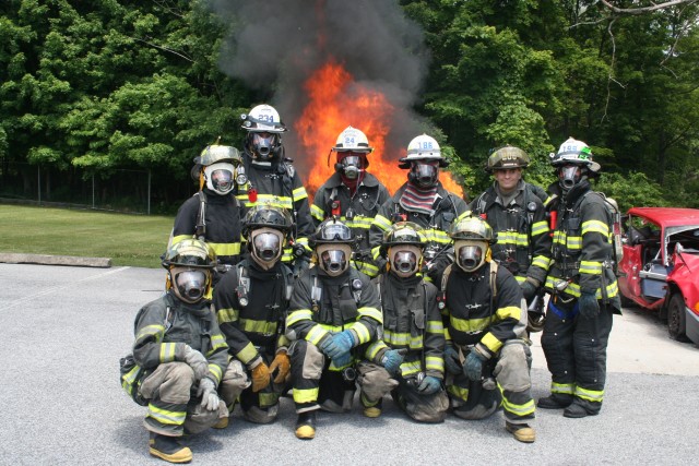 Probationary Firefighters  Car Fire Drill, July 2007